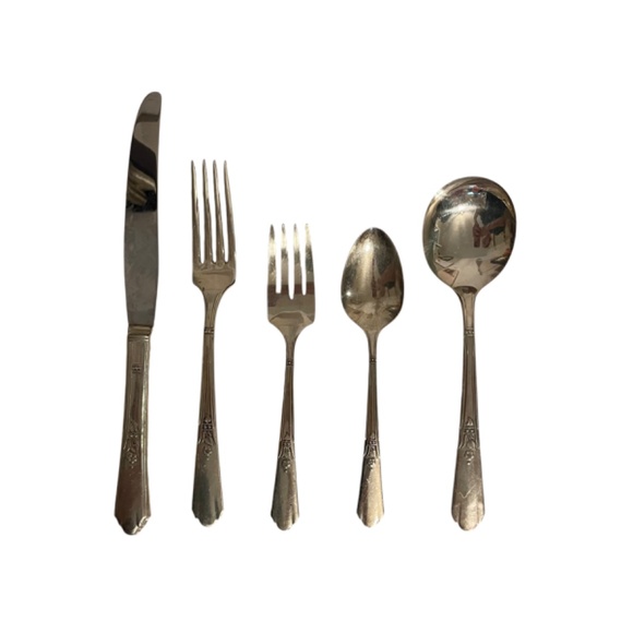 Oneida S.L. &‎ G.H. Rogers Encore Silverplate 51 Pcs Flatware Silverware Set - Picture 5 of 14